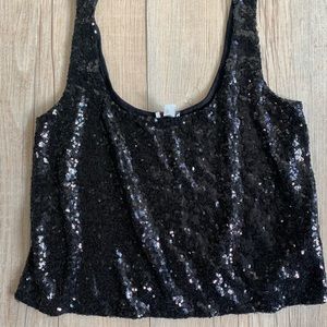 NWT Guess Sequins Crop Top